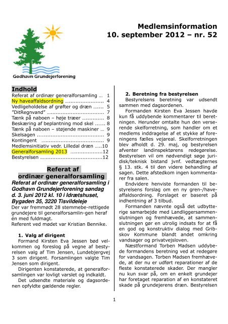 Medlemsinformation 52 - Godhavn Grundejerforening