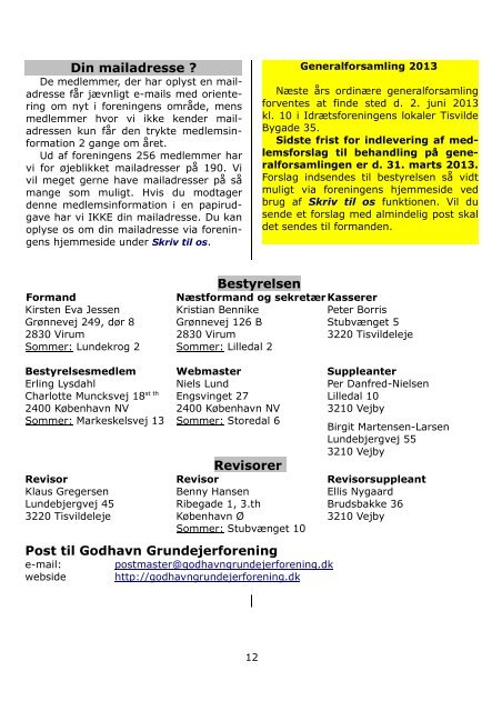 Medlemsinformation 52 - Godhavn Grundejerforening