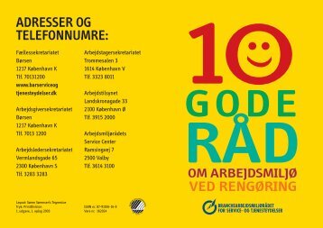 10 gode råd om arbejdsmiljø ved rengøring - BAR - service og ...