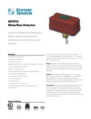 Data Sheet - System Sensor