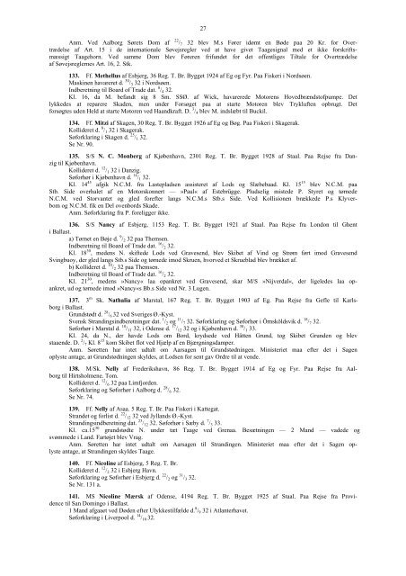 DANSK SØULYKKE-STATISTIK 1932