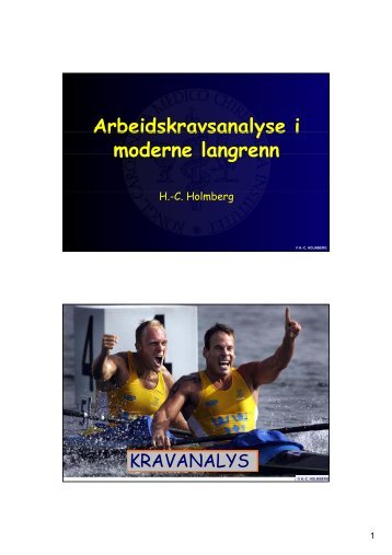 Arbeidskravsanalyse i moderne langrenn