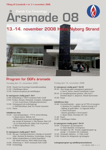 Tillæg om DGF's årsmøde 2008 [PDF] - Dansk Gas Forening