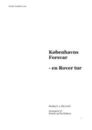 Københavns Forsvar – en Rover tur - Rover klub Danmark