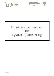 Forsikringsbetingelser for Lystfartøjsforsikring - Sønderjysk Forsikring