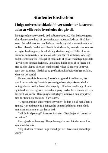 Studenterkastration - Pornobiblioteket.dk