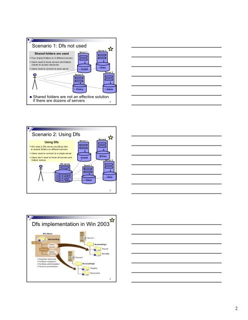 Distributed File System, and Disk Quotas