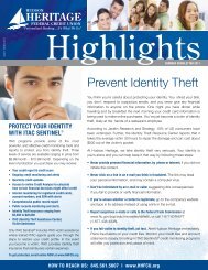 Prevent Identity Theft - Hudson Heritage Federal Credit Union