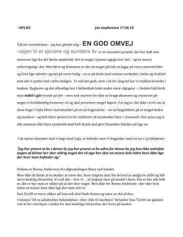 Arkitekt og journalist Jon Stephensen - En god omvej