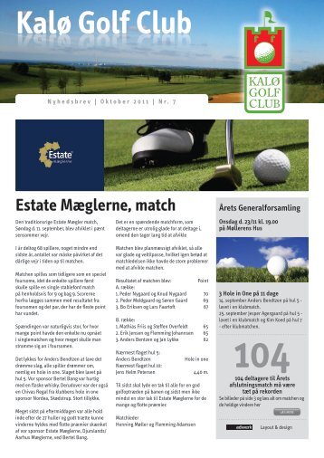 Nyhedsbrev nr. 7 - 10/2011 - Kalø Golf Club