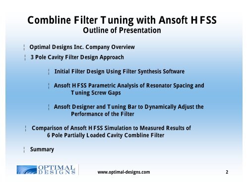 Combline Cavity Filter Design in HFSS