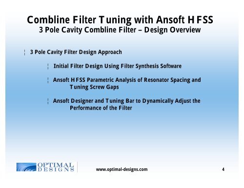 Combline Cavity Filter Design in HFSS