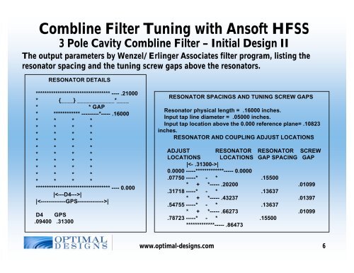 Combline Cavity Filter Design in HFSS