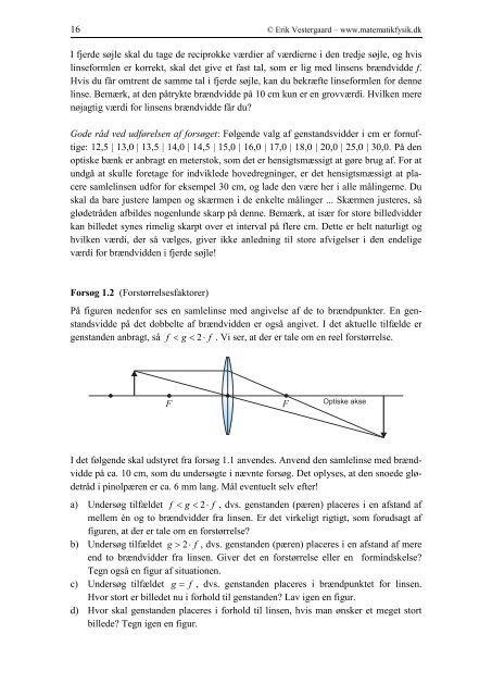 Linser - matematikfysik