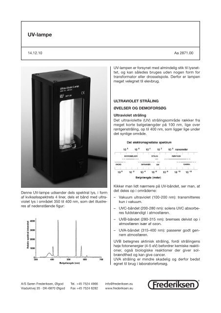 UV-lampe - Frederiksen