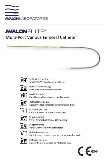 Multi-Port Venous Femoral Catheter - Avalon Laboratories, LLC ...