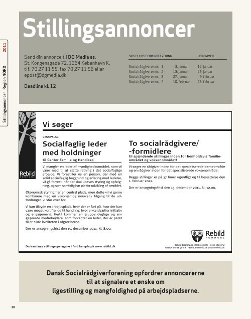 Socialrådgiveren nr. 19-2011 - Dansk Socialrådgiverforening