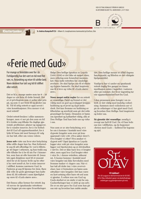 St. Olav - katolsk kirkeblad 2010-4.pdf - Den katolske kirke