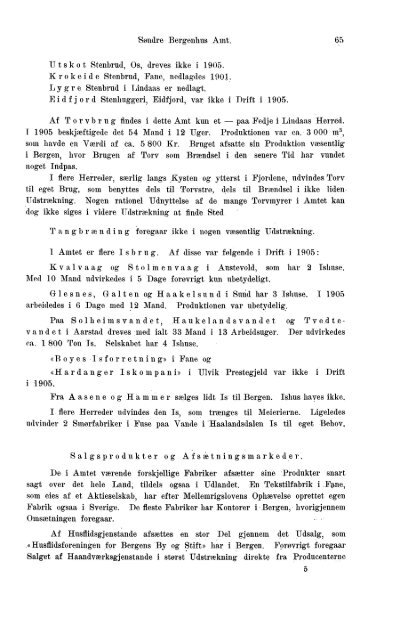 Beretninger om Amternes Økonomiske Tilstand, 1901 - 1905