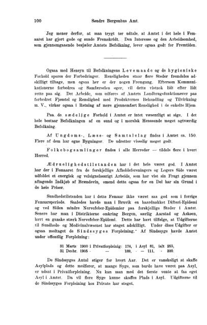 Beretninger om Amternes Økonomiske Tilstand, 1901 - 1905