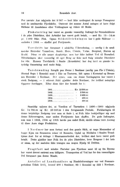 Beretninger om Amternes Økonomiske Tilstand, 1901 - 1905