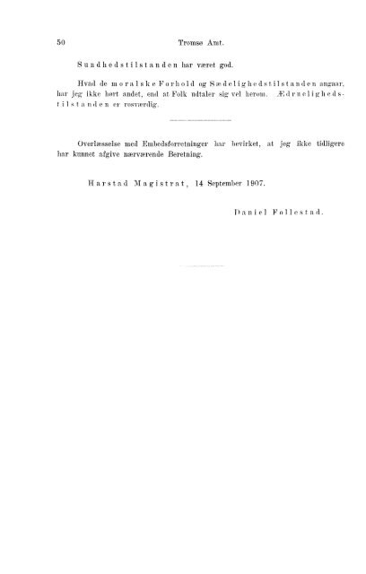 Beretninger om Amternes Økonomiske Tilstand, 1901 - 1905