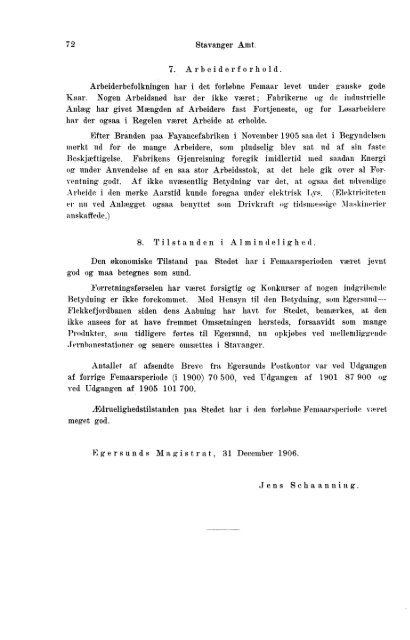 Beretninger om Amternes Økonomiske Tilstand, 1901 - 1905