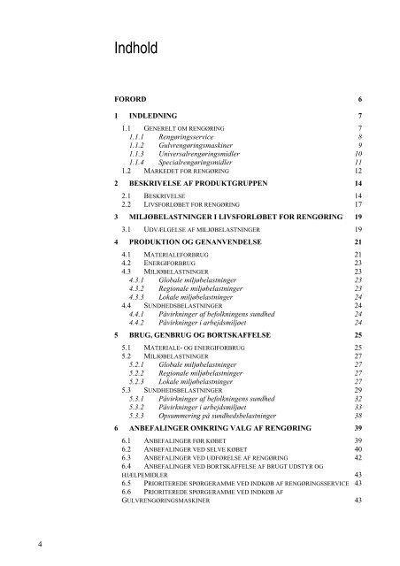 Hent baggrundsdokument for rengøring (pdf) - Miljøvejledninger