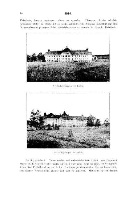 Sindssykeasylenes virksomhet, 1914