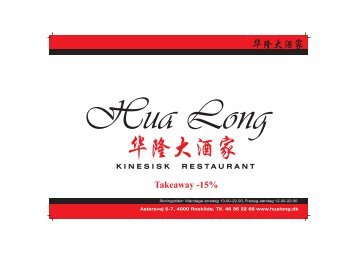MenuKort - Restaurant Hua Long