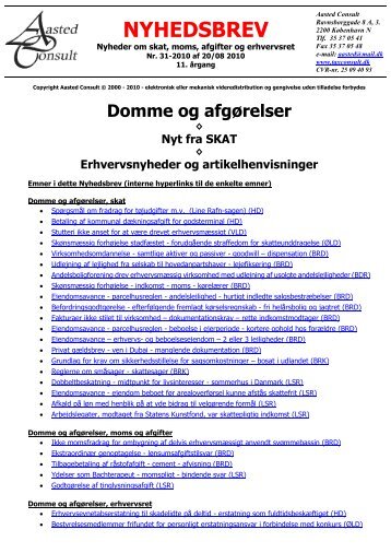 NYHEDSBREV - Aasted Consult