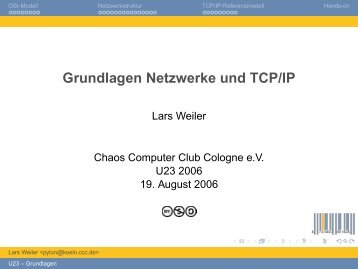 Grundlagen Netzwerke und TCP/IP - chaos computer club cologne ...