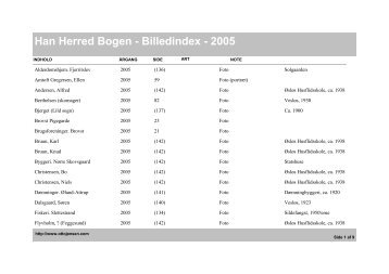 Han Herred Bogen - Billedindex - 2005