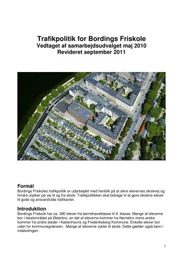 Trafikpolitik for Bordings Friskole