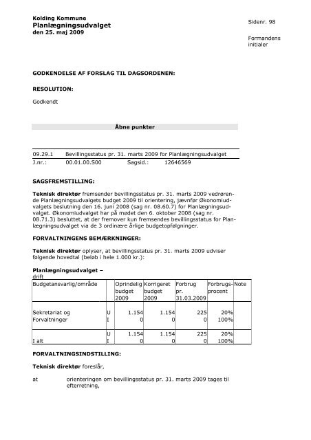 Beslutninger - Kolding Kommune