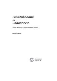 Privatøkonomi og uddannelse - Danmarks Statistik