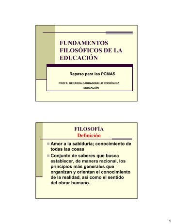 FUNDAMENTOS FILOSÓFICOS DE LA EDUCACIÓN - Inter Guayama