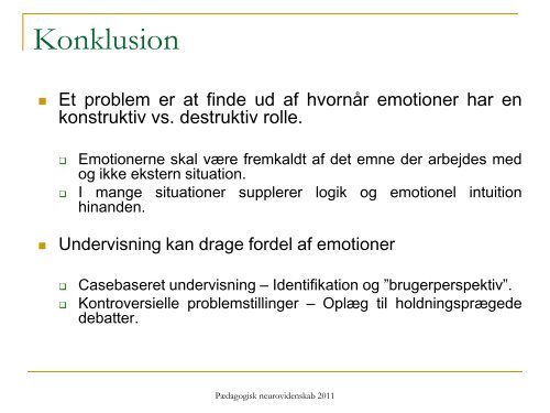 Emotioner og læring