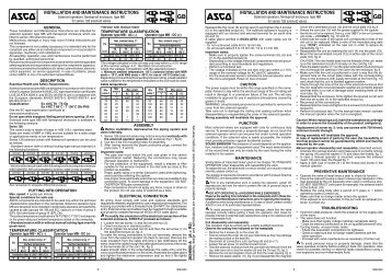 installation and maintenance instructions ... - ASCO Numatics