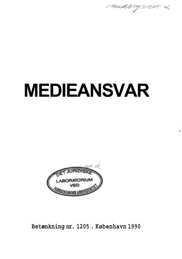 Betænkning 1205 om medieansvar - Medieansvarsudvalget ... - Krim