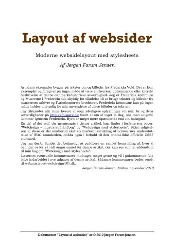 Layout af websider - Webdesign 101