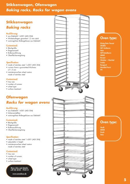 Transportgeräte Racks - Anneliese Mertes Gmbh