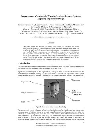 Improvement of Automatic Washing Machine Balance Systems ...