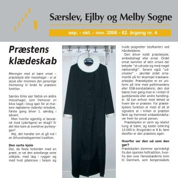 Sep. - okt. - nov. 2006 - 62. årgang nr. 4 - særslev-ejlby-melby sogne