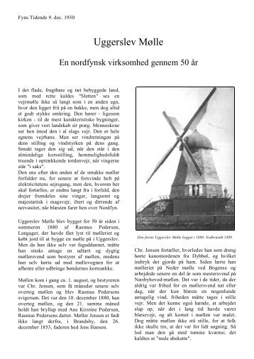 Uggerslev Mølle 50 år i 1930. - Nordfynsk.dk