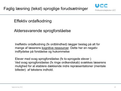 Faglig læsning i matematik