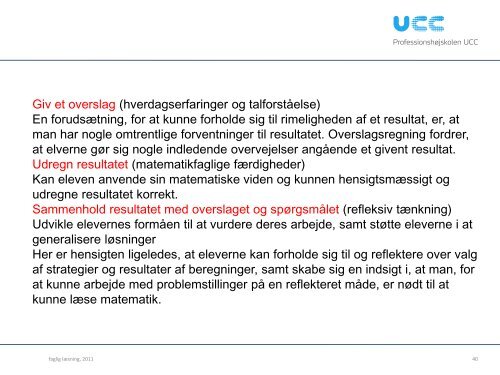 Faglig læsning i matematik