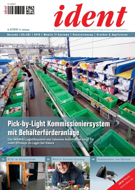 Pick-by-Light Kommissioniersystem mit Behälterförderanlage