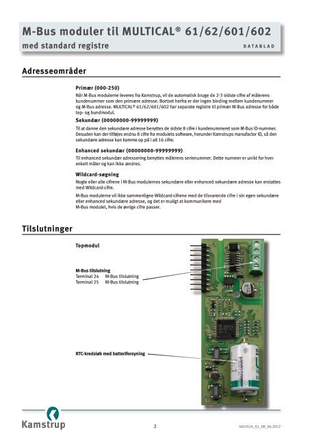 Datablad - Kamstrup A/S