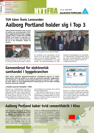 TUN kårer Årets Leverandør: Aalborg Portland holder sig i Top 3